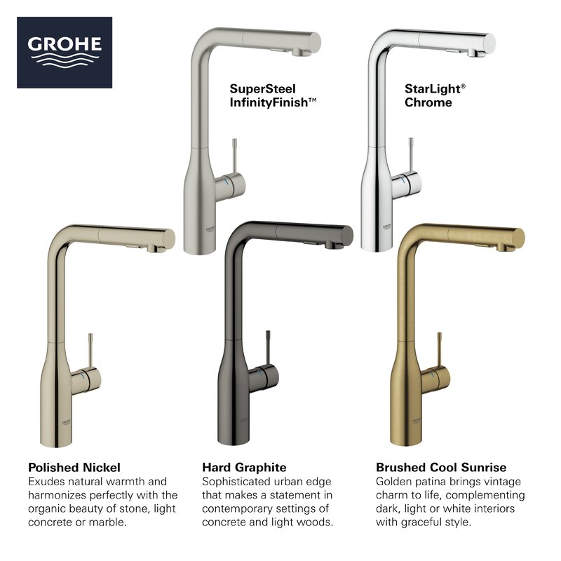 GROHE Essence Pull Out Kitchen Faucet Reviews Wayfair   GROHE Essence Pull Out Kitchen Faucet 